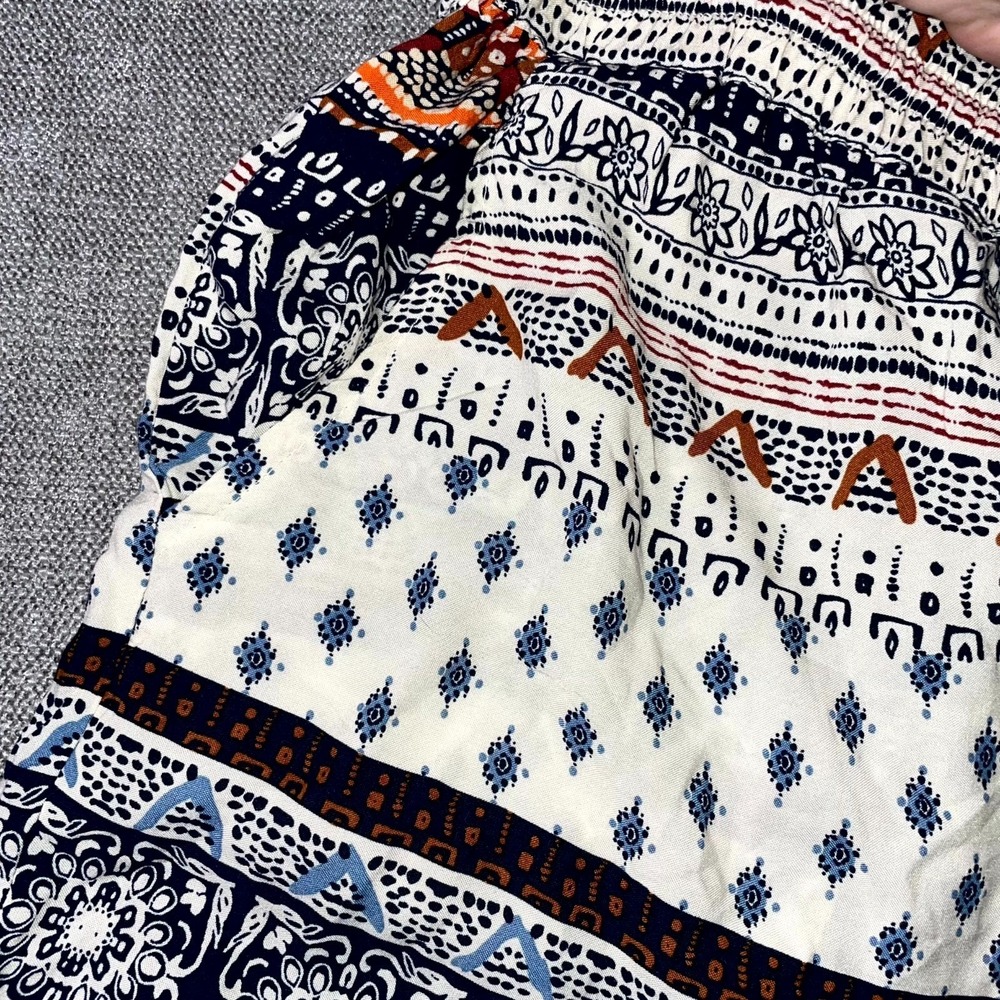 Beach Lunch Lounge Shorts Women Medium Multicolor Patterned Chic Bohemian Summer - Picture 4 of 11